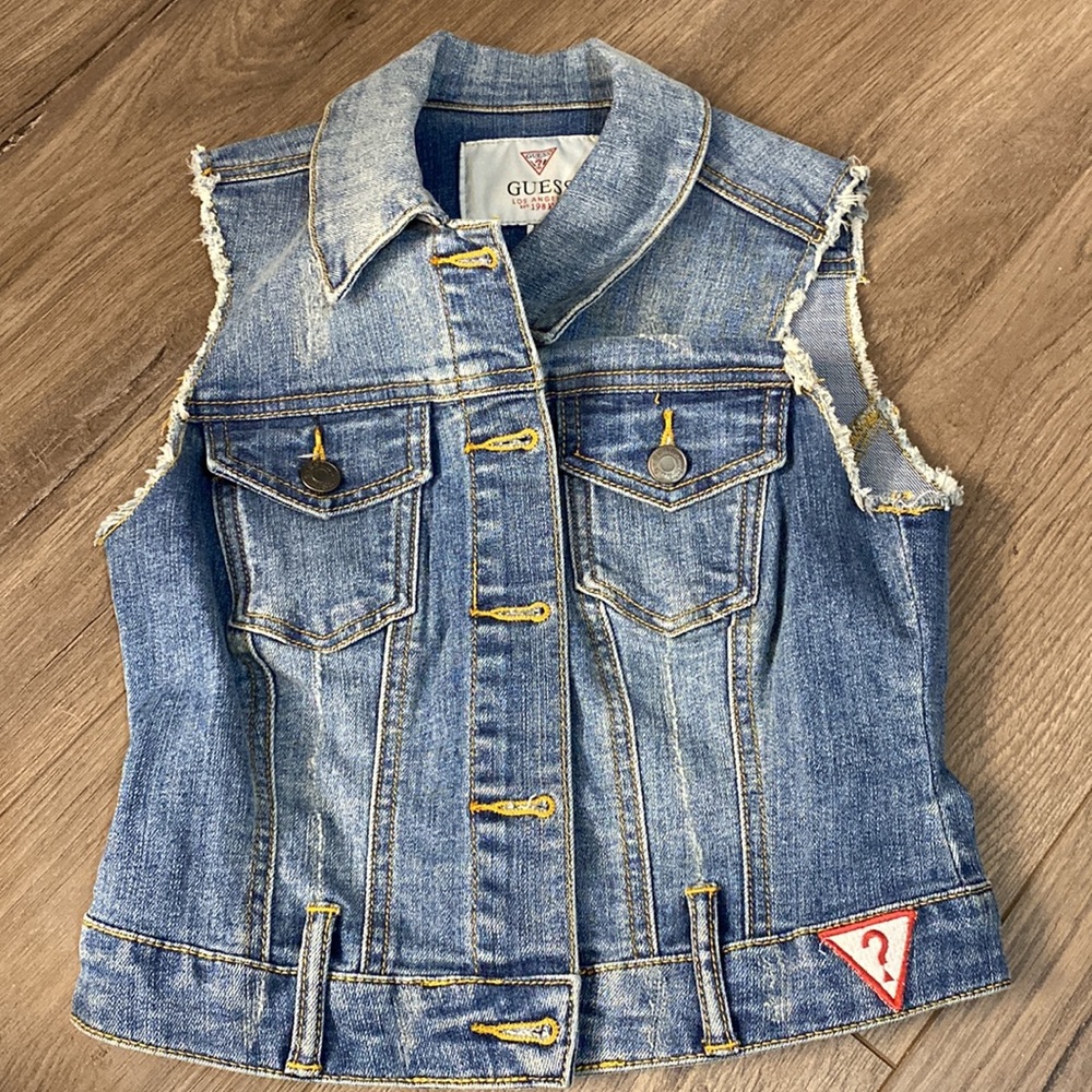 GUESS DENIM VEST JACKET, GREAT CONDITION, SIZE XS!